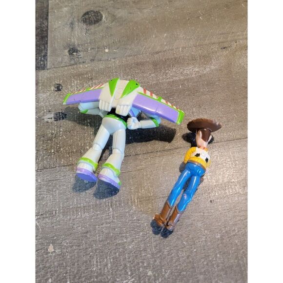 Disney Pixar Buzz Lightyear Woody AS IS Cowboy astronaut set toy figure - Picture 7 of 7